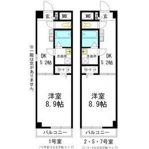 可児ハイツ(1DK/1階)の間取り写真