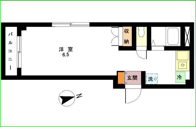 RSハイツ(ワンルーム/2階)の間取り写真