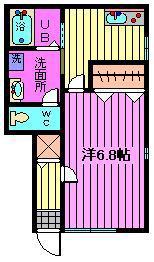 サクラコート(1K/1階)の間取り写真