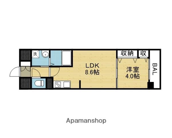 リアライズ小路駅前(1LDK/6階)の間取り写真
