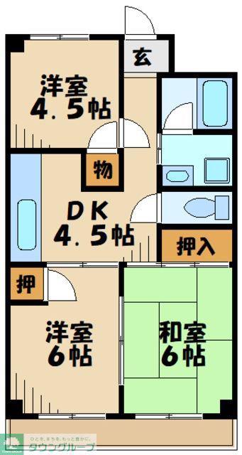 相模原昭和ビル(3DK/3階)の間取り写真