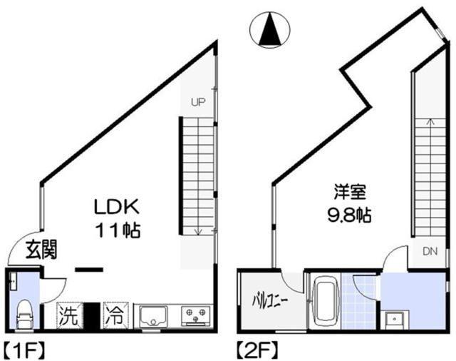 CON-FLEX(1LDK/1階)の間取り写真