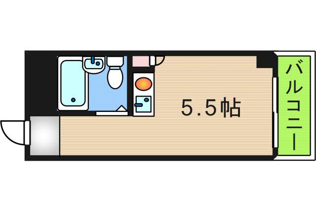 ビバリーヒルズ岡田(ワンルーム/4階)の間取り写真