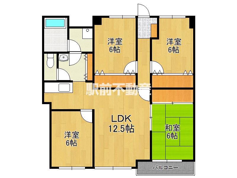 アビタシオン神野(4LDK/9階)の間取り写真