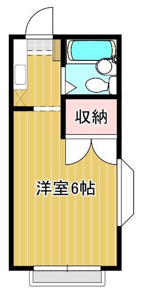 高友ハイツ(1K/2階)の間取り写真