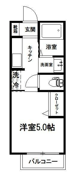 モジュール28(1K/2階)の間取り写真