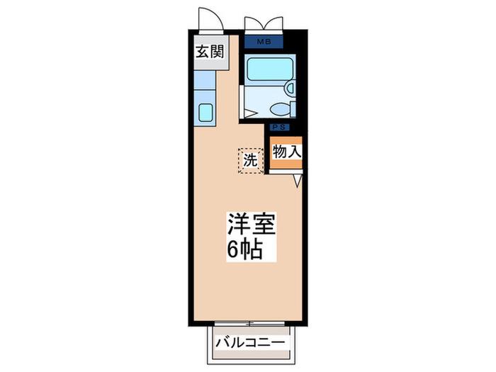 サンライズSATOH(ワンルーム/4階)の間取り写真