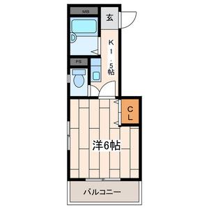 サクセス・フィールド(1K/3階)の間取り写真