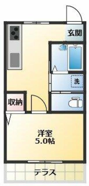 相田マンション(1K/1階)の間取り写真