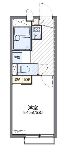 レオパレスヴィラージュ長洲II(1K/2階)の間取り写真