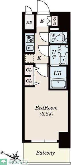 S-RESIDENCE熱田一番(1K/12階)の間取り写真
