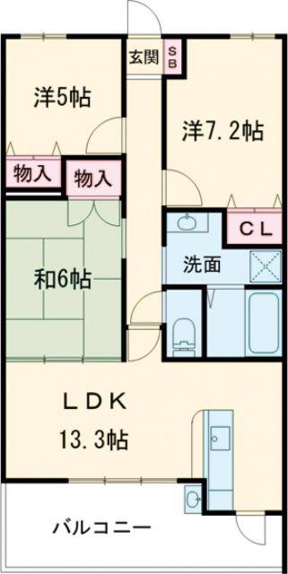 ディアエスタ・ミオ加古川南(3LDK/4階)の間取り写真