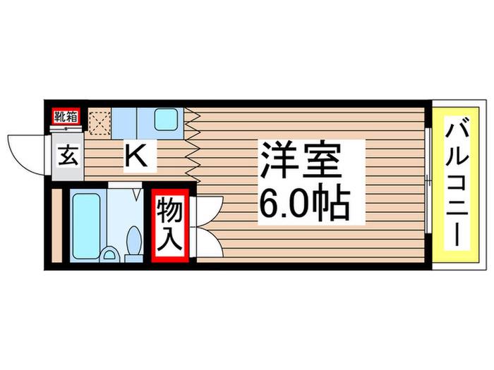 レジデンス花園(1K/2階)の間取り写真