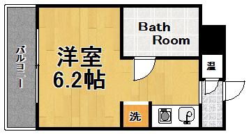 タワーズ藤崎(ワンルーム/3階)の間取り写真