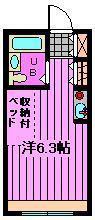 ポロ―ニア指扇(ワンルーム/5階)の間取り写真