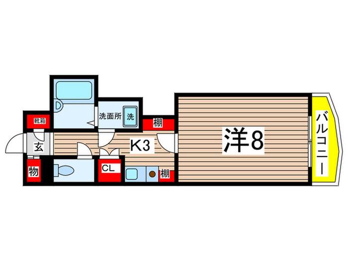 CERISIER F(1K/2階)の間取り写真
