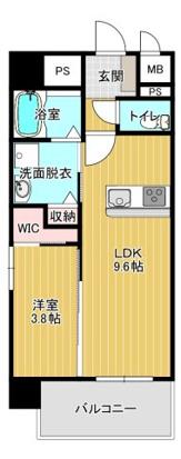 リベール大津(1LDK/4階)の間取り写真
