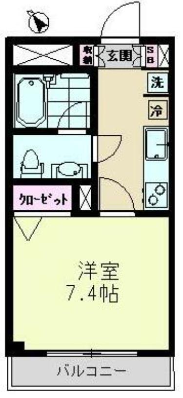 ベレトワールー女性限定-(1K/3階)の間取り写真
