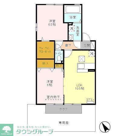 アモーレ A(2LDK/3階)の間取り写真