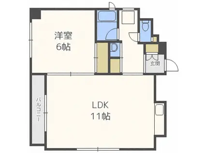 ドゥプリエ(1LDK/3階)の間取り写真