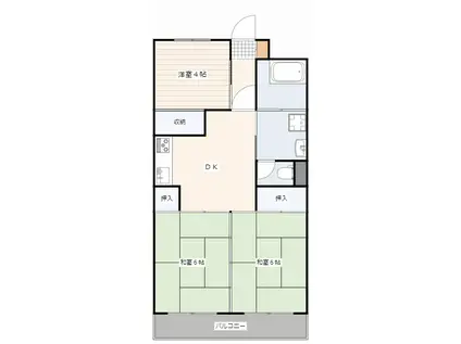 コーポグリーンピア(3DK/3階)の間取り写真