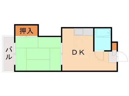 シャトレ山寺(1DK/4階)の間取り写真