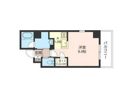 レジデンス品川(ワンルーム/4階)の間取り写真