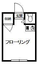 さつき荘(ワンルーム/3階)の間取り写真