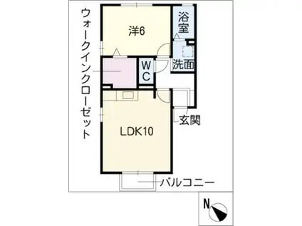 モンテビスタ(1LDK/1階)の間取り写真