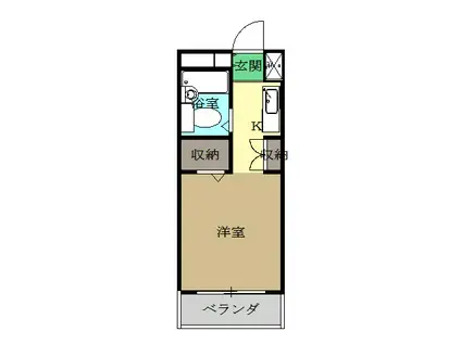 アメニティM`S(ワンルーム/3階)の間取り写真