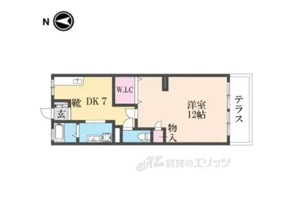 KOURAN(1DK/1階)の間取り写真