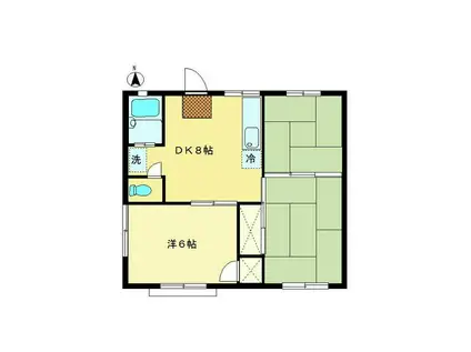 ハウステンネ(3DK/2階)の間取り写真