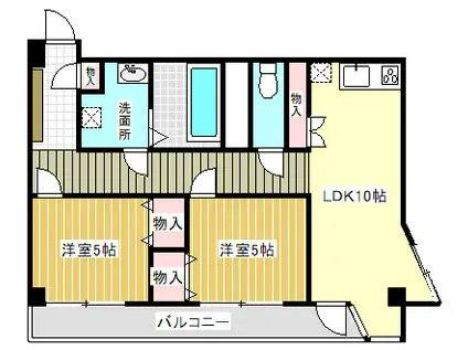 マイフェアレディ(2LDK/1階)の間取り写真