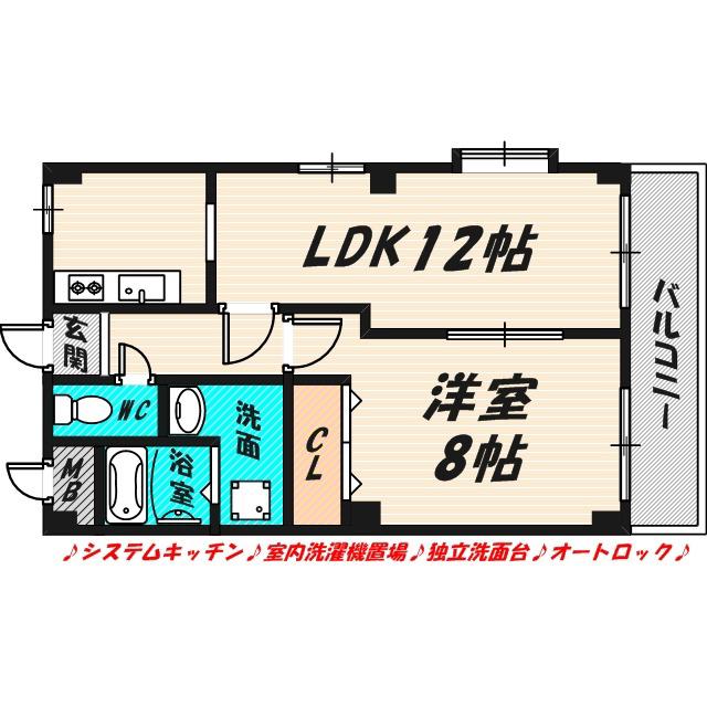 メゾン・SHINMORI(1LDK/4階)の間取り写真