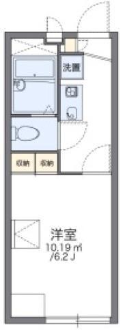 レオパレス吉野川(1K/1階)の間取り写真