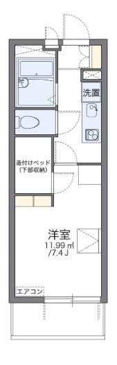 レオパレスオリーブ48(1K/1階)の間取り写真