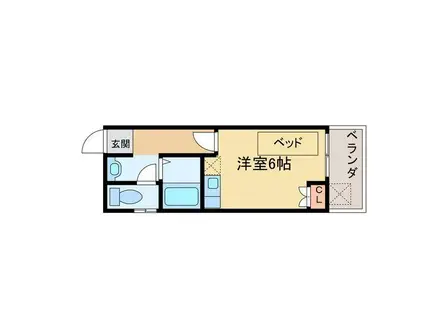 別子コーポ(ワンルーム/2階)の間取り写真
