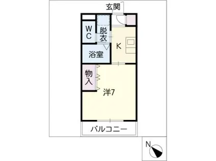 ブリーズII(1K/2階)の間取り写真