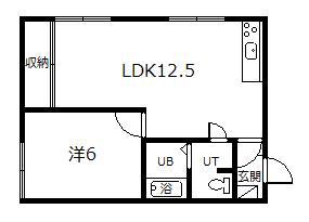 フェリーチェ(1LDK/2階)の間取り写真