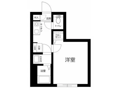 クレシア青戸(1K/1階)の間取り写真