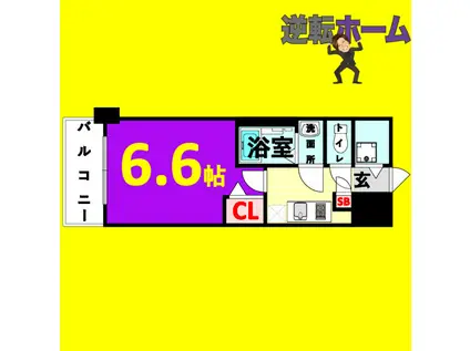S-RESIDENCE金山EPURE(1K/2階)の間取り写真