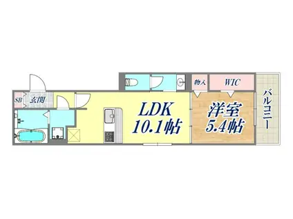 ソレアード魚崎北町(1LDK/3階)の間取り写真