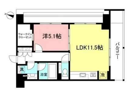 プライムメゾン方南町(1LDK/5階)の間取り写真