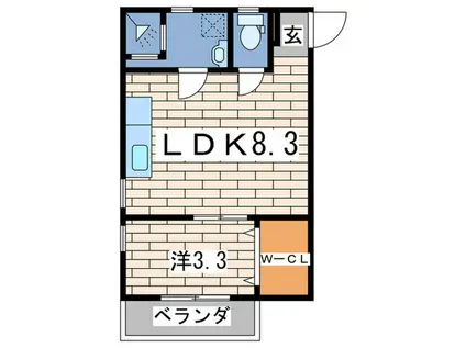 ダイユー38番館(1LDK/1階)の間取り写真