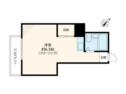 第2ビラ京松丸ビル(ワンルーム/4階)の間取り写真