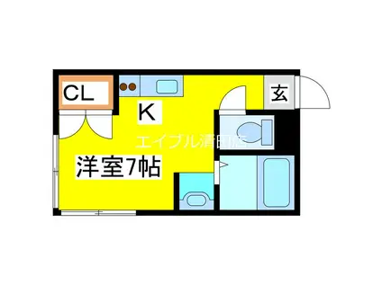 SMOTTO清田II(ワンルーム/4階)の間取り写真