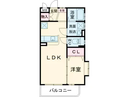 コート・エスポワール(1LDK/2階)の間取り写真