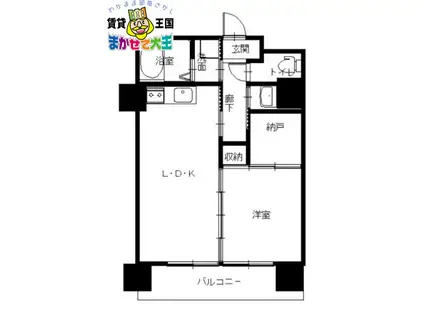 CLAVIS(1SLDK/4階)の間取り写真