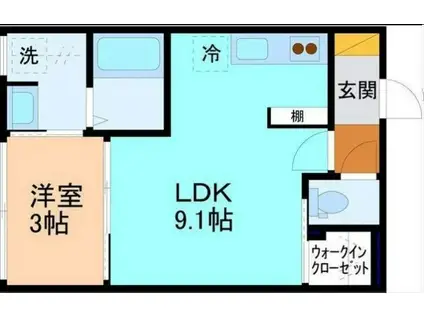 サン・ステージ今泉A棟(1LDK/2階)の間取り写真