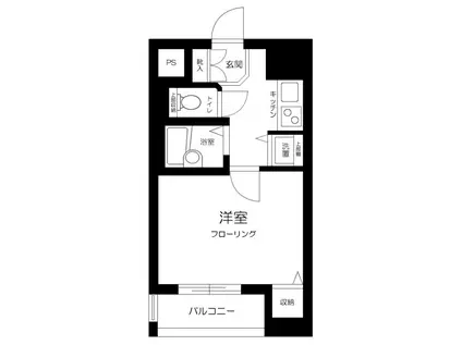 スカイコート日本橋壱番館(1K/11階)の間取り写真